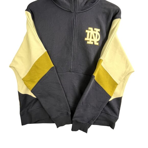 Notre Dame Fighting Irish Hoodie Mens Large Blue White Gold Under Armour Iconic - Picture 5 of 15